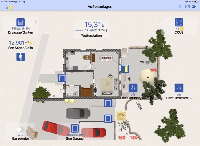 SmartHome EG und Außenanlage