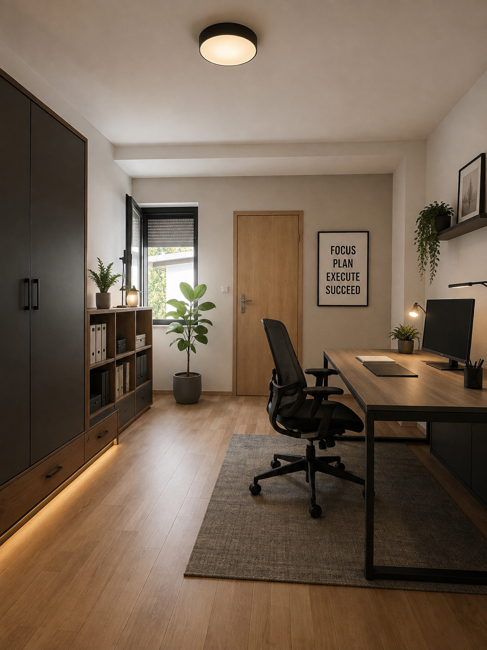 Arbeitszimmer OG - Durchgangszimmer - visualisiert