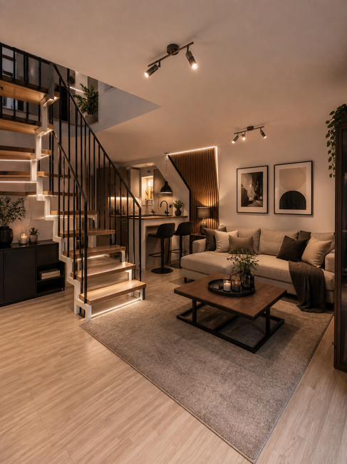Wohnzimmer visualisiert